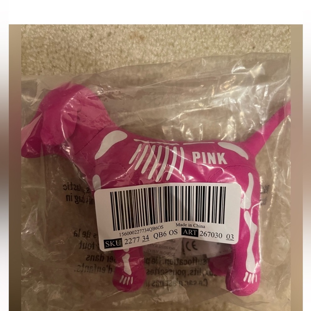 Bundle🎄Pink Victoria's Secret 🎄Holiday Stocking 🎄candle & pink mini 🐶 Dog - Picture 6 of 6